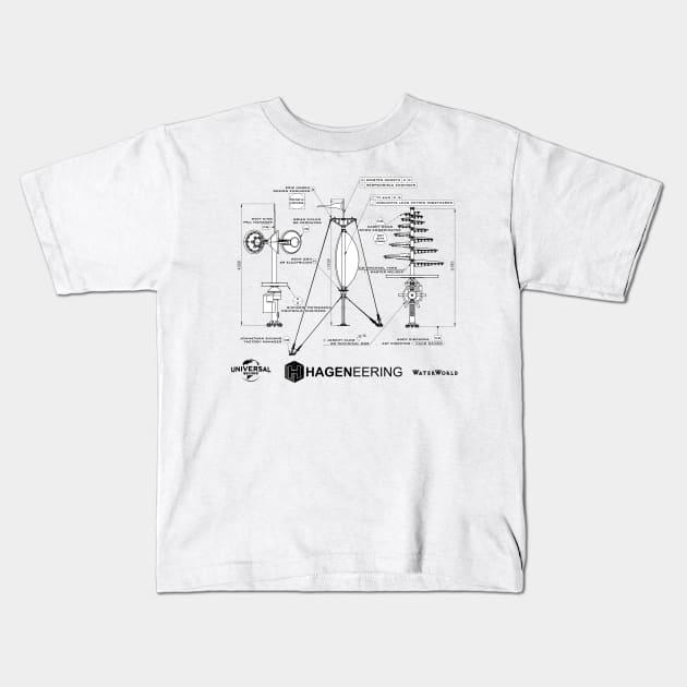 713 Project Team - Blue print Kids T-Shirt by Hageneering